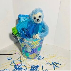 Blue Gift Basket Easter Basket Prefilled for Kids